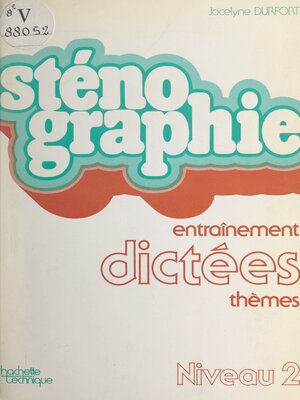 cover image of Sténographie